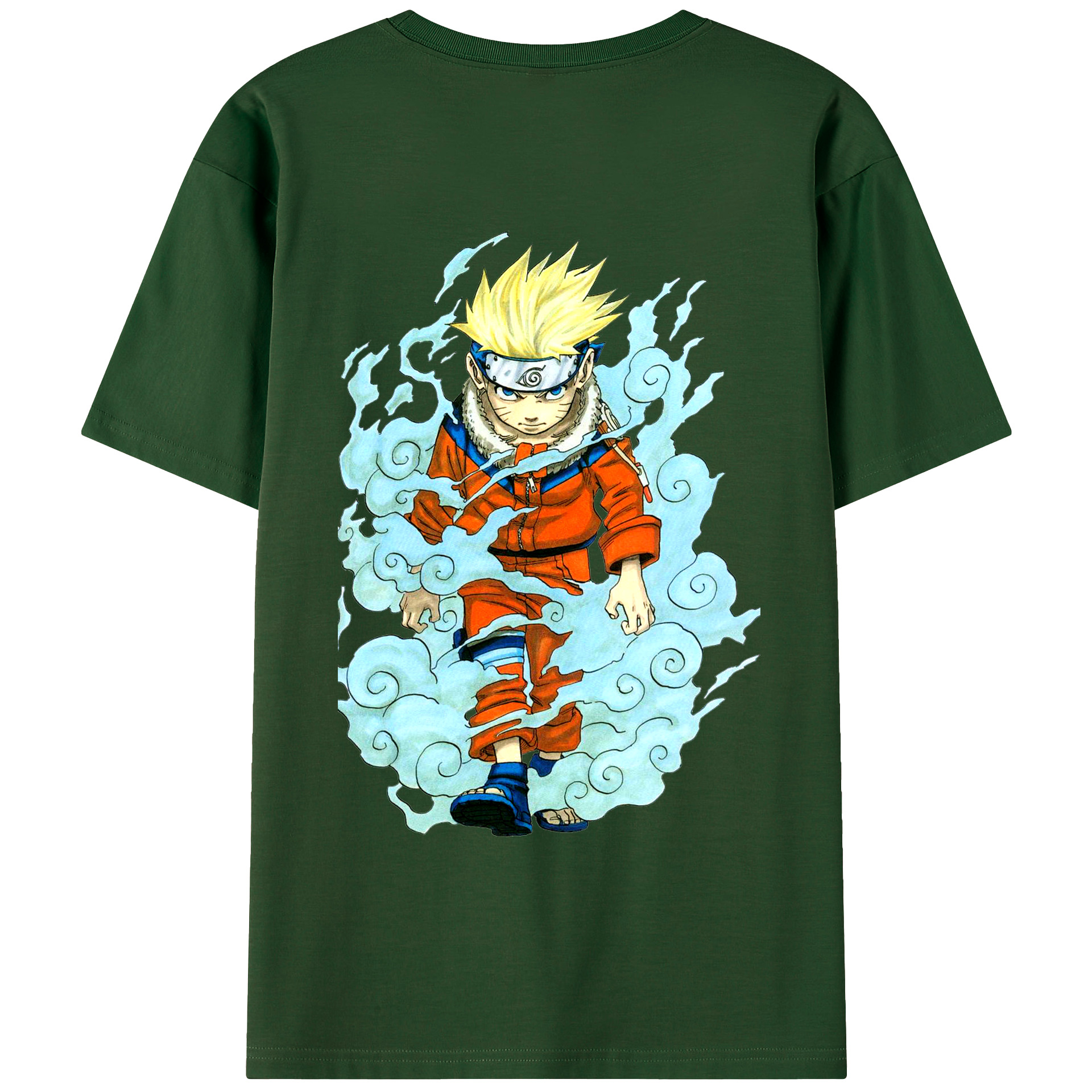 （画像用） NARUTO -ナルト- うずまき ナルト Uzumaki Naruto 綿100％半袖Tシャツ（背面プリント）